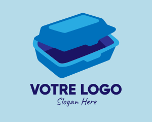 Blue - 3D Food Container logo design