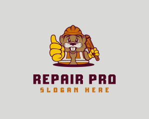 Handyman Beaver Repair logo design