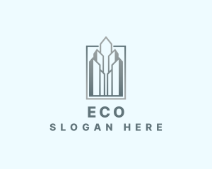 Skyscraper Building Construction Logo