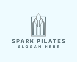 Skyscraper Building Construction Logo