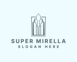 Skyscraper Building Construction Logo