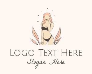 Hairdresser - Underwear Lingerie Model logo design