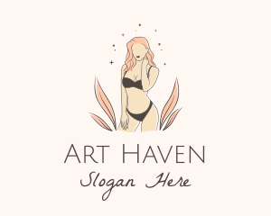 Underwear Lingerie Model  logo design