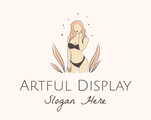 Underwear Lingerie Model  logo design