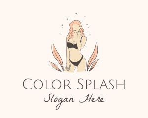 Underwear Lingerie Model  logo design