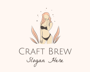 Underwear Lingerie Model  logo design