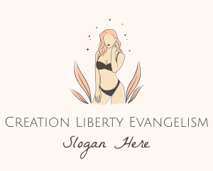 Underwear Lingerie Model  logo design