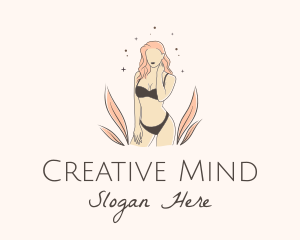 Underwear Lingerie Model  logo design