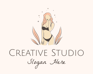 Underwear Lingerie Model  logo design