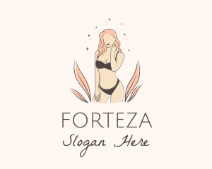 Underwear Lingerie Model  logo design