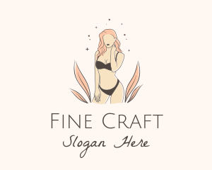 Underwear Lingerie Model  logo design