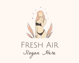 Underwear Lingerie Model  logo design