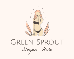 Underwear Lingerie Model  logo design