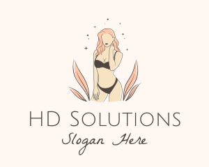 Underwear Lingerie Model  logo design