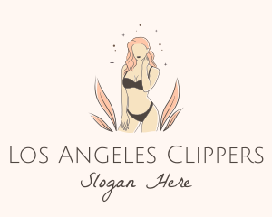Beauty Vlogger - Underwear Lingerie Model logo design