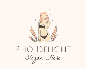 Underwear Lingerie Model  logo design