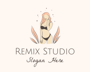 Underwear Lingerie Model  logo design