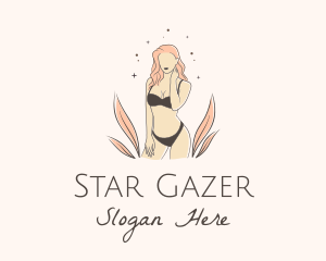 Underwear Lingerie Model  logo design