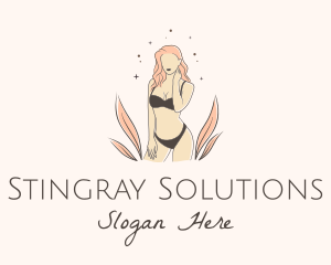 Underwear Lingerie Model  logo design