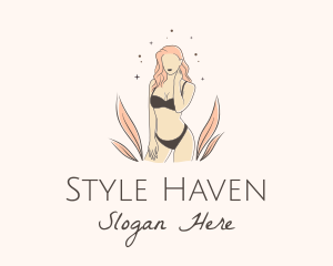 Underwear Lingerie Model  logo design