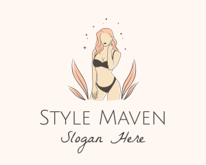 Underwear Lingerie Model  logo design