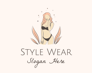 Underwear Lingerie Model  logo design