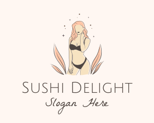 Underwear Lingerie Model  logo design