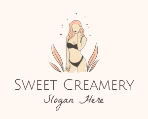 Underwear Lingerie Model  logo design