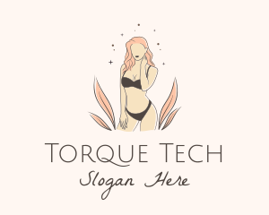 Underwear Lingerie Model  logo design