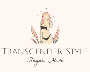 Underwear Lingerie Model  logo design