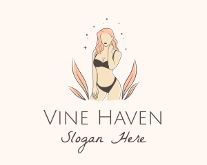 Underwear Lingerie Model  logo design