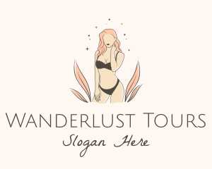 Underwear Lingerie Model  logo design