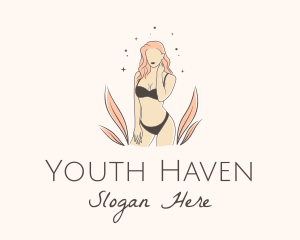 Teen - Underwear Lingerie Model logo design