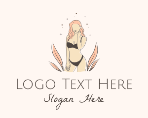 Teenager - Underwear Lingerie Model logo design