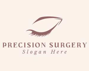 Brown Beauty Eyelash Extension logo design