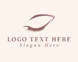 Beauty Vlogger - Brown Beauty Eyelash Extension logo design