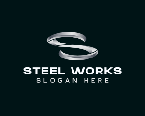 Industrial Metal Letter S logo design