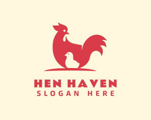 Hen - Red Hen & Chick Farm logo design