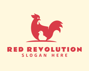 Red Hen & Chick Farm logo design