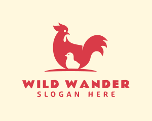 Red Hen & Chick Farm logo design