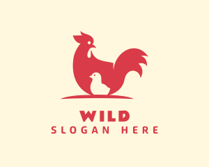 Cute - Red Hen & Chick Farm logo design