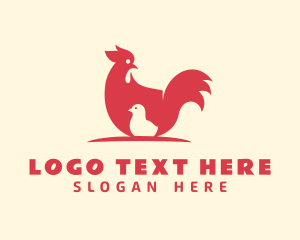 Chick - Red Hen & Chick Farm logo design