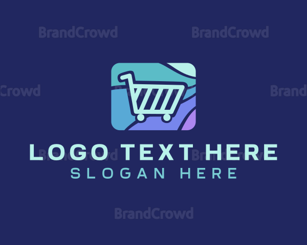 Grocery Shopping Cart Logo