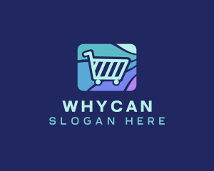 Grocery Shopping Cart Logo