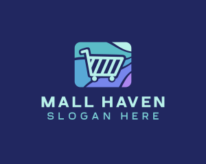 Grocery Shopping Cart logo design