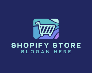 Grocery Shopping Cart logo design