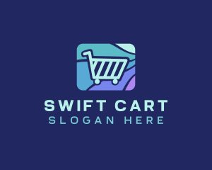 Grocery Shopping Cart logo design