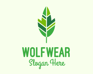 Vegan - Organic Green Leaf logo design