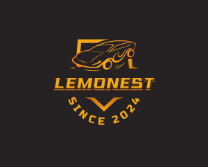 Auto Car Racing Logo