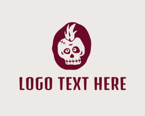 Avatar - Grim Mohawk Skull logo design